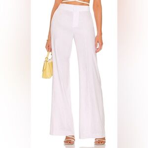 NWT Alice + Olivia Dylan Wide Leg Pant in White